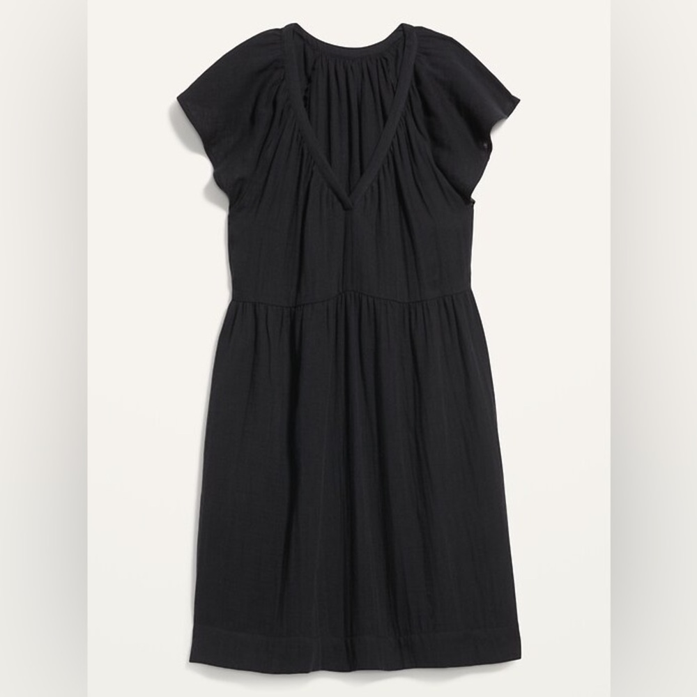 Old Navy Flutter-Sleeve V-Neck Mini Swing Dress
